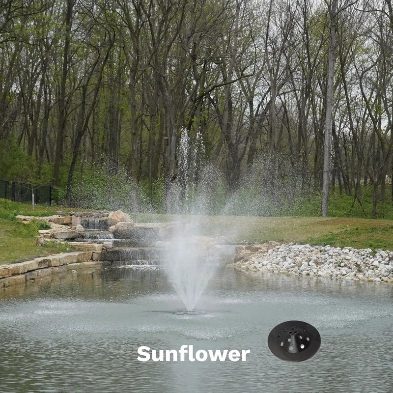 HALF OFF PONDS Floating Fountain – 1.75 HP Pond Aerator with 100' Cord – 14,800 GPH Water Pump – 11 Spray Patterns - Energy-Efficient – for Large Ponds, Lakes & Water Gardens by GreenHaven Gardens