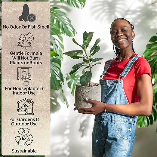 All-in-One Complete Organic Plant Food, Indoor Plant Food for Houseplants, Organic Fertilizer for Vegetable Gardens, 7 Formulated Single Servings Feeds 14 gal Fast and Slow Release by GreenHaven Gardens