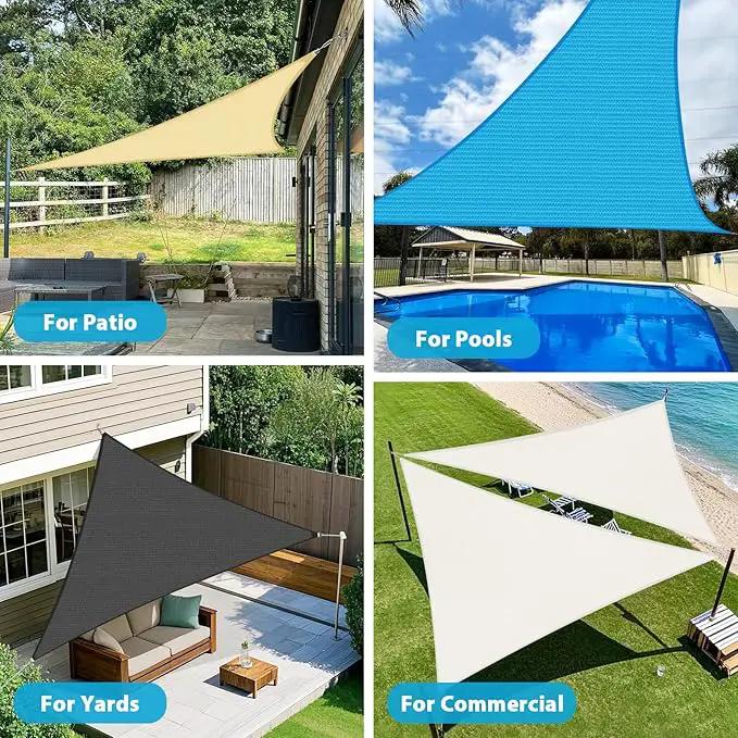 Amagenix Sun Shade Sail 9'X12'X15' Curved Edge Outdoor Shade Canopy Turquoise Mixed Breathable 95% UV Block Shade Cloth for Patio Garden Backyard (We Make Custom Size) by GreenHaven Gardens