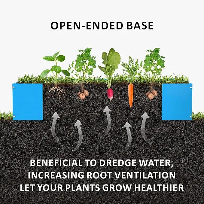 HDPE Raised Garden Bed 47.24 * 24.4 * 9.65 in,Vegetable Planter Bed Outdoor,Elevated Horticulture Planter Bed,Waterproof,Rot-Resistant and Non-Cracking Above Ground Garden Bed(Pacific Blue) by GreenHaven Gardens