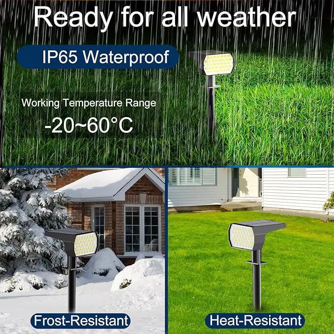 Solar Spot Lights Outdoor, [4 Pack/7 Colors/37 LED] 2-in-1 Solar Landscape Spotlights, IP65 Waterproof Auto On/Off Solar Powered Security Lights for Yard Garden Pathway Walkway by GreenHaven Gardens