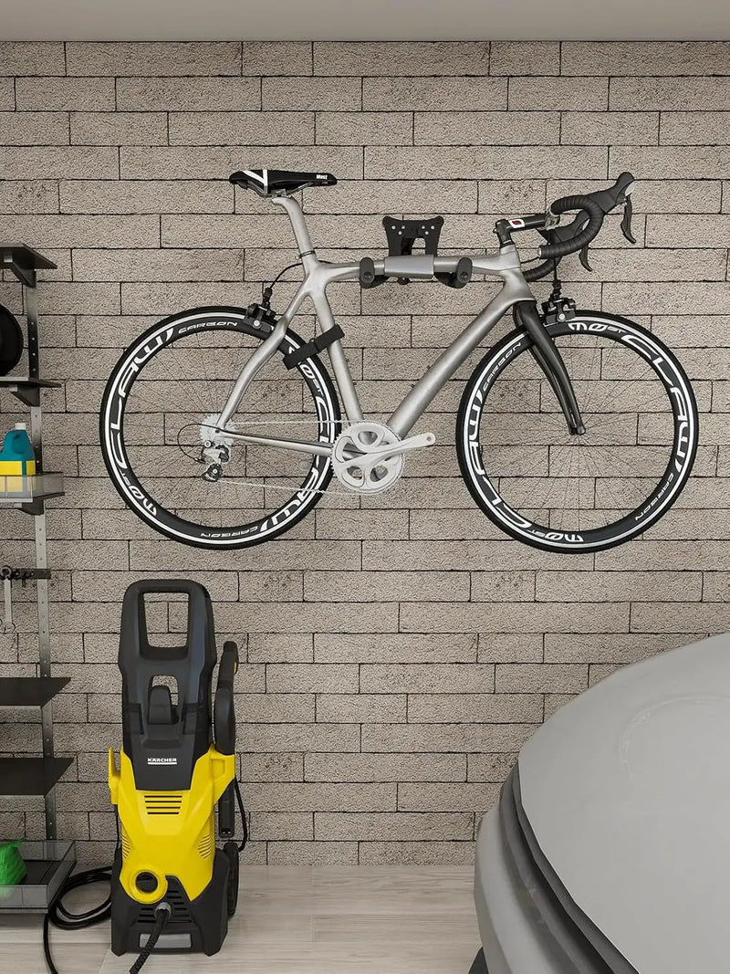 YORKING Bike Wall Mount, Horizontal Wall Mount Hanger Holds Up to 55Lbs Bike Indoor Storage Rack Hook with 5 Adjustable Levels, Extends to Fit 32.6" Handlebars for 1 Bicycle in Home Garage – Black by GreenHaven Gardens