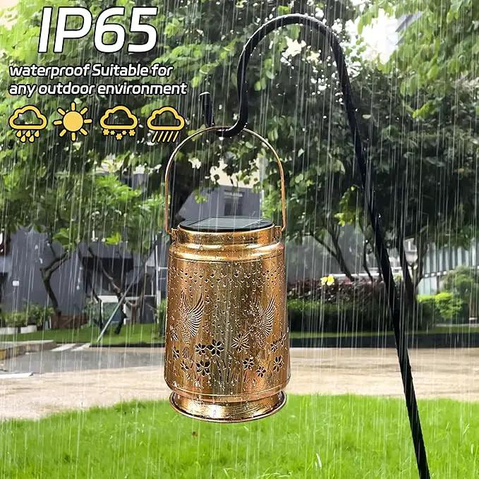 KY&BOSAM Solar Lanterns Outdoor Waterproof Hummingbird Garden Decor Birthday Gifts for Women Mom Grandma Hanging Solar Lights Outdoor Metal LED Lantern Outside for Yard Patio Backyard Porch Pathway by GreenHaven Gardens