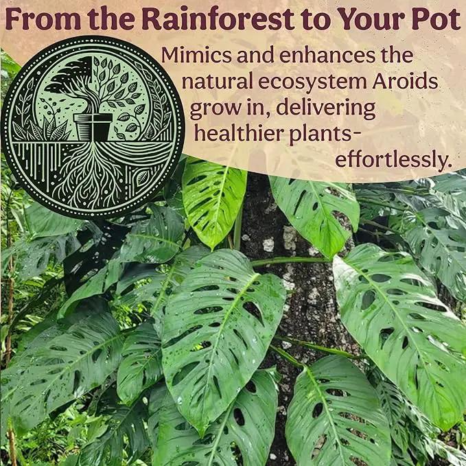 Craft Aroid Potting Mix- Elite Alocasia, Philodendron, Monstera Soil Mix, Chunky, Well Draining Potting Soil for Indoor Plants, All Tropical Plants & Houseplants, Synthetic & Peat Free 4QT by GreenHaven Gardens