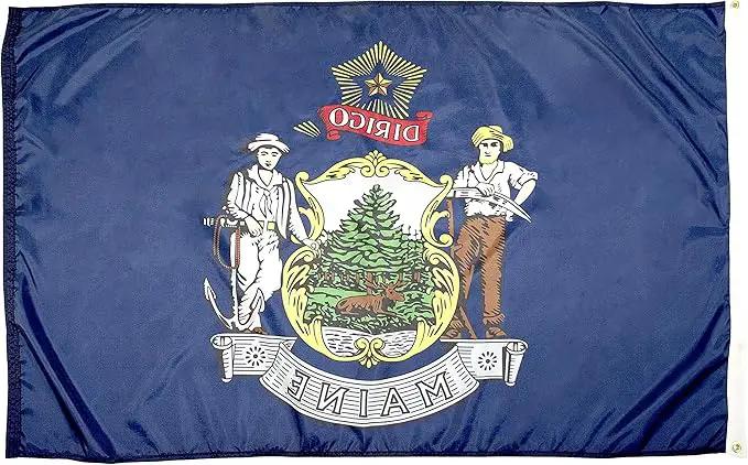 FlagSource Maine Nylon State Flag, Made in the USA, 3x5' by GreenHaven Gardens
