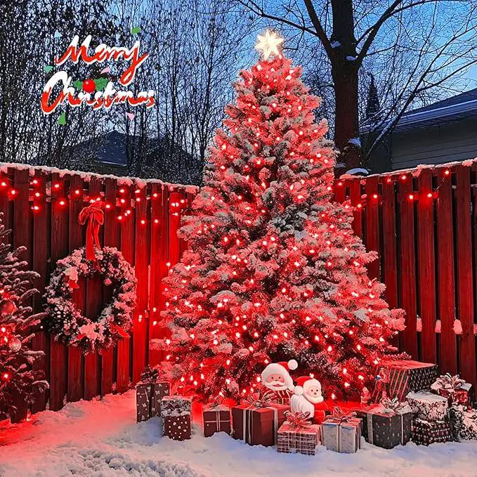 JMEXSUSS 2 Pack Red Solar String Lights, Total 400 LED 151FT Red Solar Lights Outdoor Waterproof, 8 Modes Christmas String Lights for Outside Yard Patio Garden Tree Decorations by GreenHaven Gardens