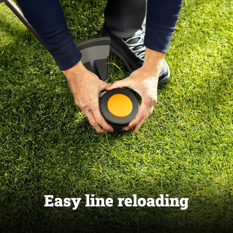 WORX Cordless String Trimmer, 20V 13''-15'' Weed Wracker with Brushless Motor 2.0, 21 cc Gas Equivalent, Quick-Line Reloading, Includes 20V 5.0 Ah PowerShare Pro Battery and Charger, PowerShare by GreenHaven Gardens