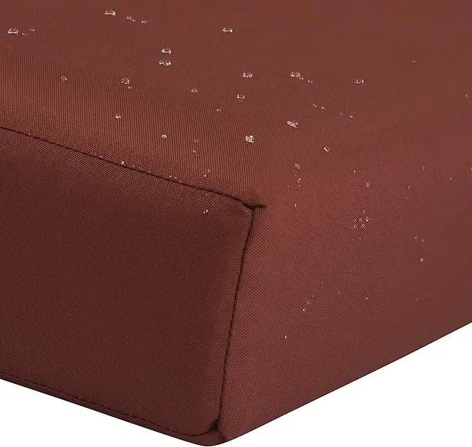 Classic Accessories Ravenna Water-Resistant Patio Lounge Chair/Loveseat Cushion, 25 x 27 x 5 Inch, Spice, rectangle Outdoor Seat Cushion by GreenHaven Gardens