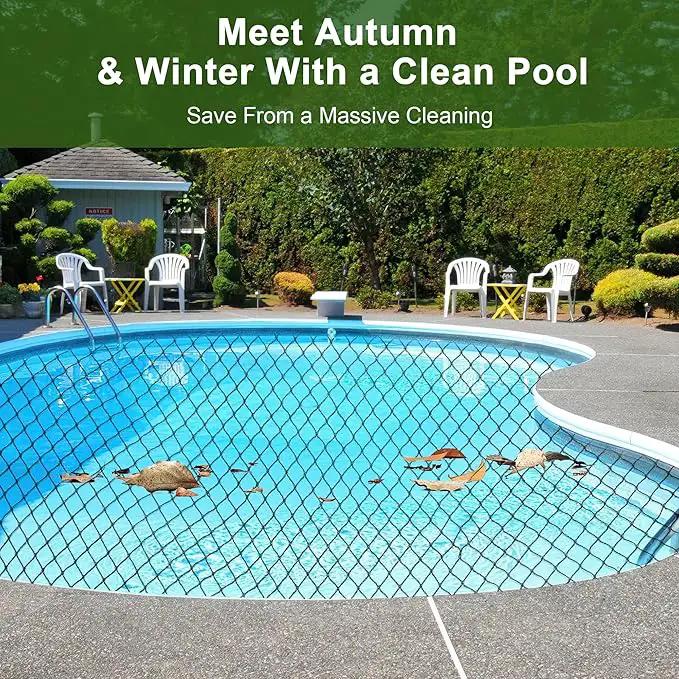 Pond Netting, Pond Netting for Koi Ponds 14 x 14 FT Pond Net, Heavy Duty Woven Fine Mesh Pond Garden Pool Netting Kit for Leaves to Catch Leaves and Debris, Protects Koi Fish from Birds Cats Predators by GreenHaven Gardens