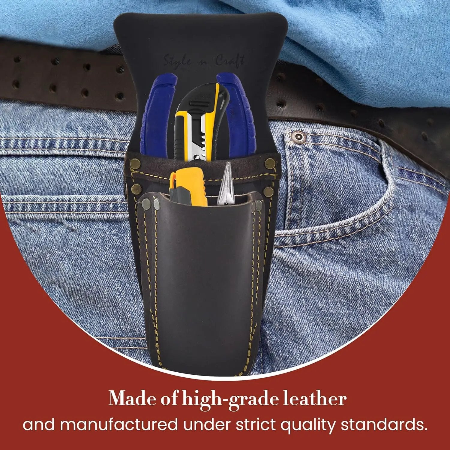 Style n Craft 9-Pocket Carpenter’s Nail and Tool Pouch by GreenHaven Gardens