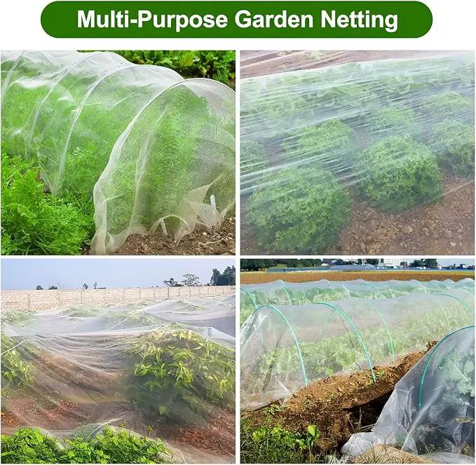 Garden Netting, Jevrench Durable Ultra Fine Garden Netting, Garden Plant Cover Row Cover Makes Plants, Vegetables, Fruits, and Flowers Grow Better (4ft x 25ft) by GreenHaven Gardens