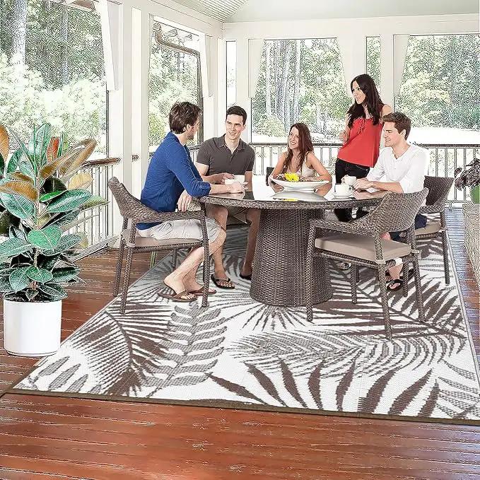 HiiARug Outdoor Rug 5x7Ft Outdoor Plastic Straw Rug Waterproof Outdoor Rugs for Patios Clearance Reversible Patio Mat Outdoor Carpet for Patio Camping Porch Deck RV Camper Backyard by GreenHaven Gardens