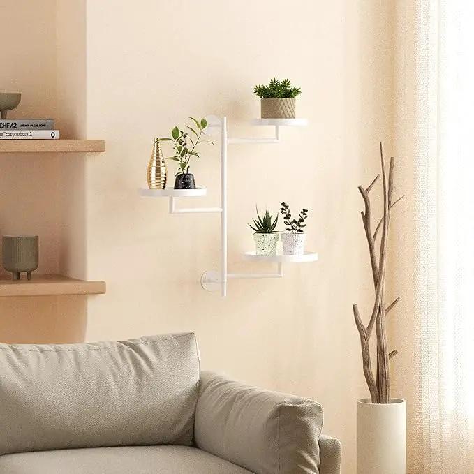 Rotating Window Plant Shelves, 3-Tier Metal Plant Shelf Indoor, White Plant Stand, Plant Rack for Wall Planters for Plants¡ê?Window Sill Gifts for Plant Lovers by GreenHaven Gardens