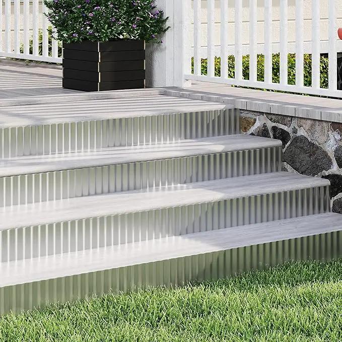 Metal Garden Edging Border, Corrugated Steel Landscaping, DIY for Lawn (Silver, 6 Inch x 20FT) by GreenHaven Gardens