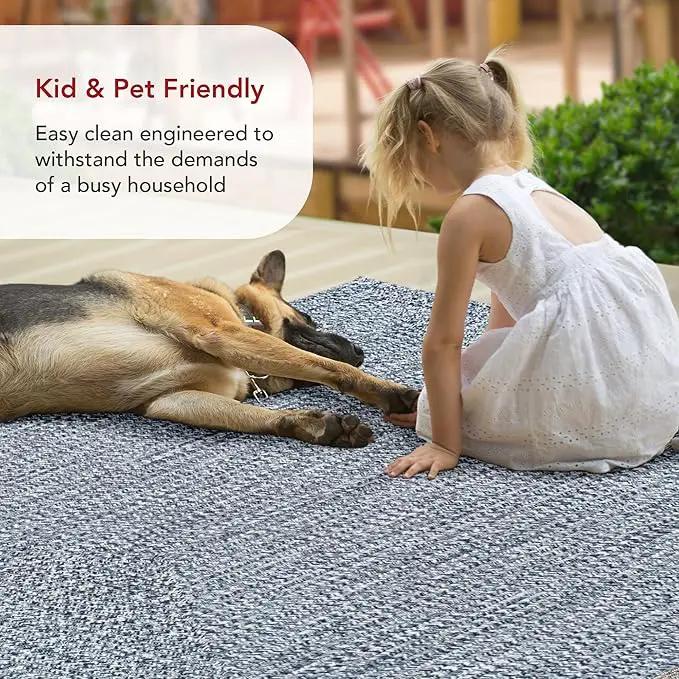 nuLOOM Oval 3' x 5' Solid Hand Braided Indoor/Outdoor Area Rug, Pet-Friendly, High Traffic, Weather Resistant, for Patio, Balcony, Bedroom, Living, Dining Room, Wynn Navy by GreenHaven Gardens