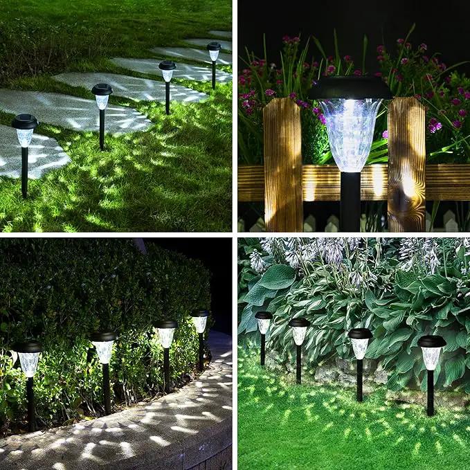 GIGALUMI 12 Pack Solar Lights Outdoor Waterproof, Cool White Pathway Lights Solar Powered, Landscape Lighting, Solar Garden Lights for Decor, Patio, Garden, Yard, Pathways, Walkways by GreenHaven Gardens