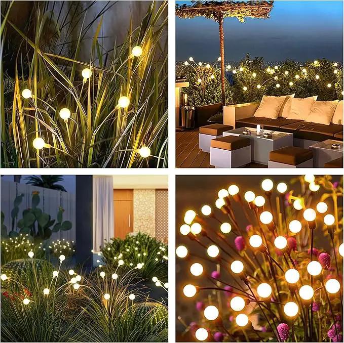 4 Pack Outdoor Solar Firefly Lights, 40 Globes LED, Waterproof, Warm White by GreenHaven Gardens