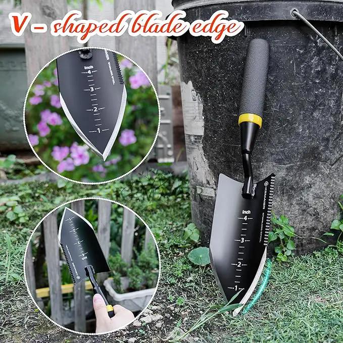 3 - in - 1 Garden Tool Set: Heavy - Duty Stainless - Steel Hand Cultivator, Transplant Serrated Shovel, and Dandelion Weeder, Widely Applied in Garden Weeding, Soil Loosening, and Planting