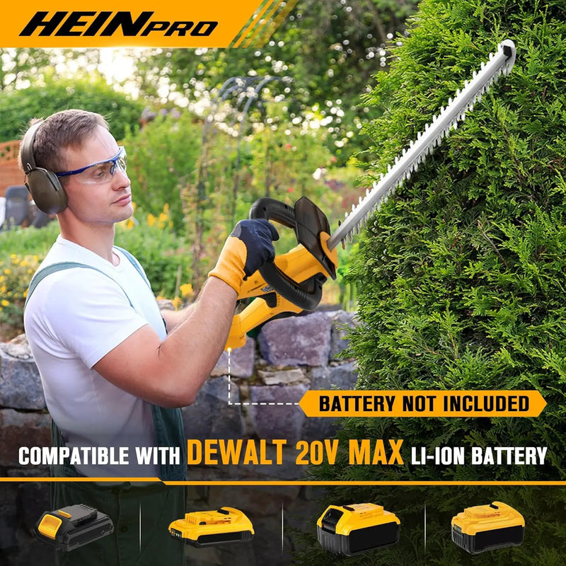 Cordless Hedge Trimmer 22-Inch Compatible with DEWALT 20V MAX Battery, Electric Hedge Trimmer Cordless, Bush Trimmers for Garden, Battery Powered Hedge Trimmers (Tool Only) by GreenHaven Gardens