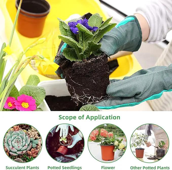 TDHDIKE Plastic Planter Nursery Pots 4" Small (50pcs Pots and 50pcs Labels) Seedlings Flower Pots Container Seed Starting Pots for Plants by GreenHaven Gardens
