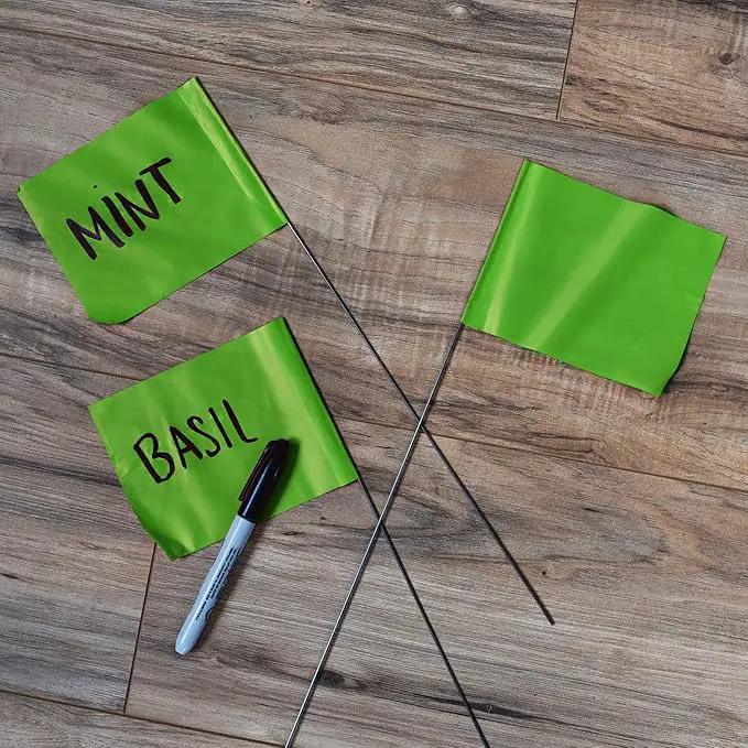 Green Marking Flags 1000 Pack - 4x5x15 Inch Green Flags for Yard - Markers For Lawn, Irrigation, Landscaping, Survey & Sprinkler Head Marking by GreenHaven Gardens