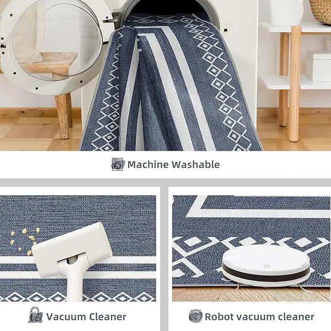 Outdoor Patio Rug, Outside Rectangular Carpet, Moroccan Geometric Rugs, Washable Large Indoor Outdoor Rug Mats for RV, Picnic, Backyard, Deck, Balcony, Porch, Beach 5'x8' by GreenHaven Gardens