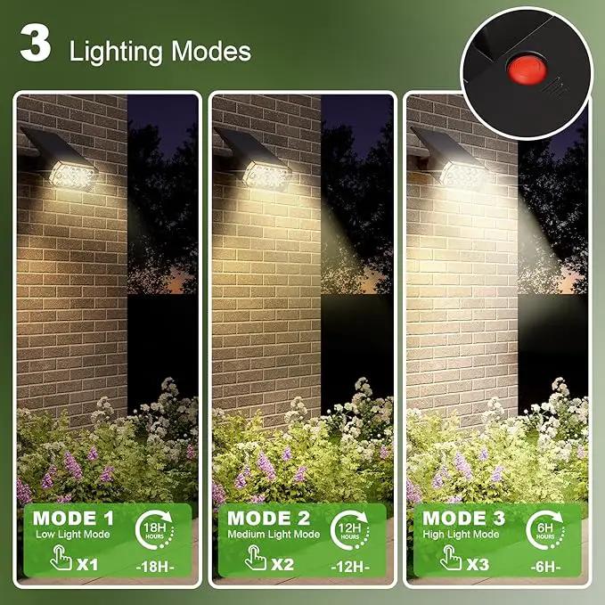 Solar Spot Lights Outdoor, 3 Lighting Modes Solar Outdoor Lights for Garden Yard Outside Landscape, 2 Pack Warm by GreenHaven Gardens