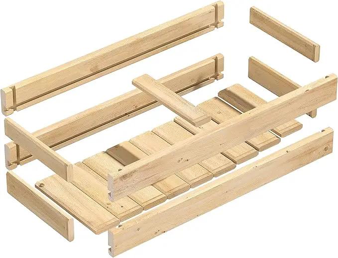 Greenes Fence Cedar Wood Planter Box with Wall Mount Brackets, 32" x 11" x 7" - Made in USA with North American Cedar by GreenHaven Gardens