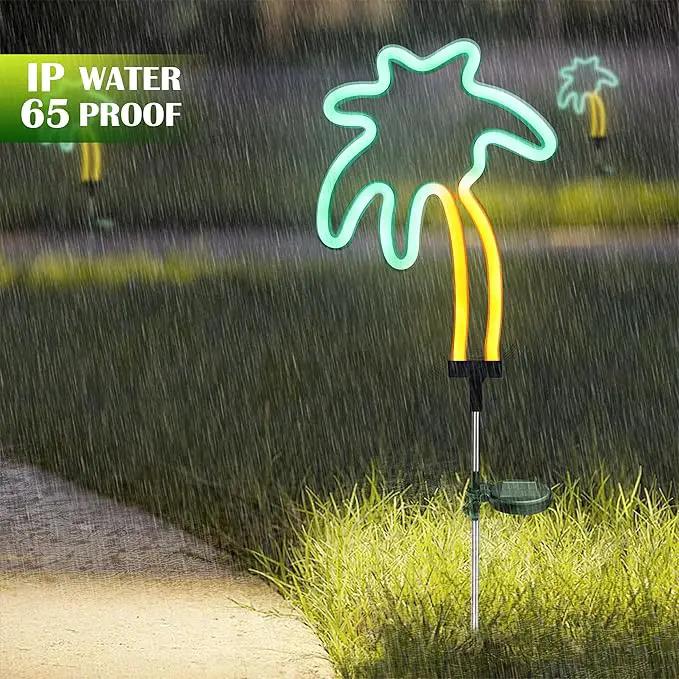 SunKite Solar Garden Lights - Coconut Solar Decorative Stake Lights Outdoor Waterproof Solar Neon Lights for Garden,Yard, Lawn, Pathway,Patio,Backyard,Pool,Hawaii Decor(2 Pack) by GreenHaven Gardens