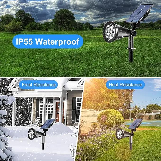 T-SUNUS Halloween Solar Landscape Spotlights Color Changing, Christmas Solar Spot Lights Outdoor Waterproof IP55 Adjustable for Yard Lighting Wall Lights Auto On/Off for Pathway Garden 2 Pack by GreenHaven Gardens