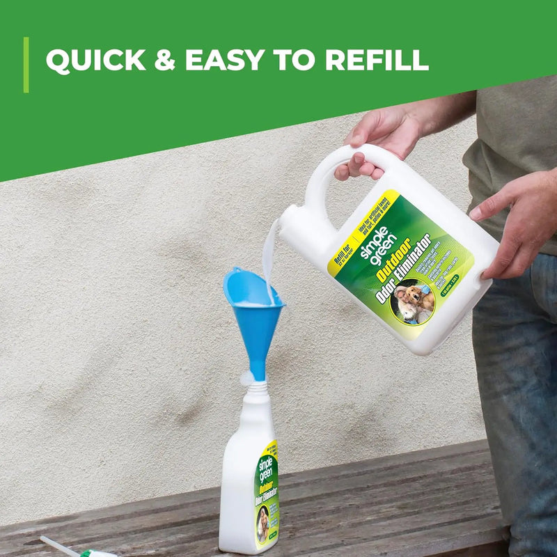 Simple Green Outdoor Odor Eliminator for Pets, Dogs, Ideal for Artificial Grass & Patio (32 oz Hose End Sprayer & 1 Gallon Refill) by GreenHaven Gardens