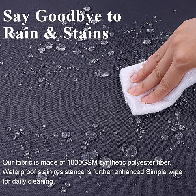 Outdoor Chair Cushions Set of 2 for Patio Furniture 18.5x16x3 Inch Waterproof Patio Chair Cushion 3 Year Color Fastness Rectangle Elastic Foam Garden Couch Pads with Ties and Handle,Grey by GreenHaven Gardens