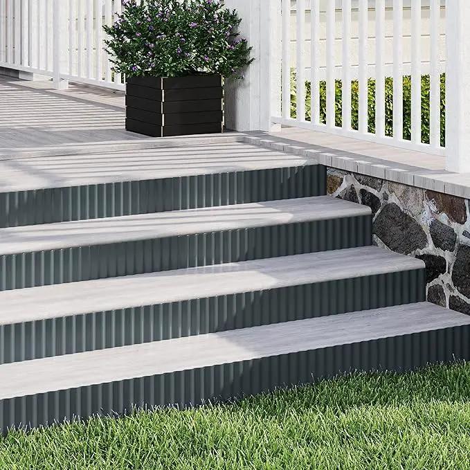 Metal Garden Edging Border, Corrugated Steel Landscaping, DIY for Lawn (Black, 10 Inch x 20FT) by GreenHaven Gardens