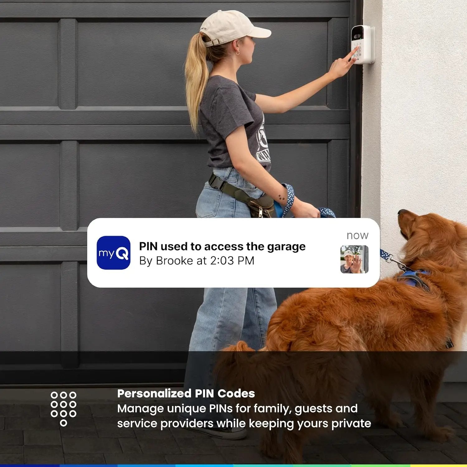 myQ Smart Garage Door Video Keypad with Wide-Angle Camera,Customizable PIN Codes,and Smartphone Control–Take Charge of Your Garage Access Works with Chamberlain, LiftMaster and Craftsman openers,White by GreenHaven Gardens
