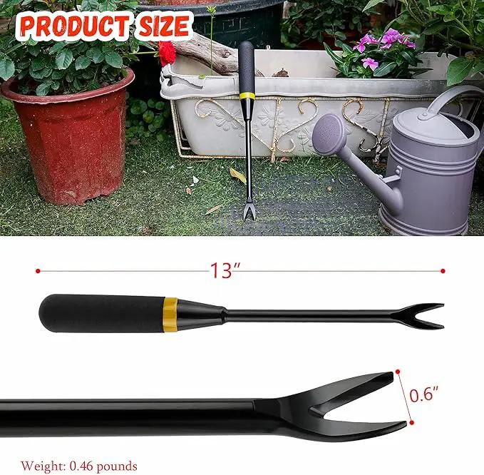 Weeding Tool - Heavy Duty Stainless Steel Weed Remover Tool for Precise Root Weed Removal, Efficient Weed Puller Tool for Garden and Lawn Care by GreenHaven Gardens