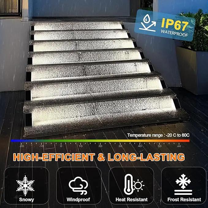 LED Solar Step Lights, Outdoor Solar Decor IP67 for Yard, Patio, Garden, Walkways, Driveway, Porch 2PK by GreenHaven Gardens