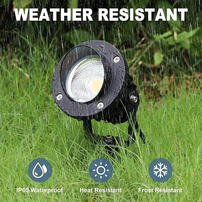 SUNVIE Outdoor LED Spotlight with Dusk to Dawn Photocell Light Sensor 20W Landscape Lights 120V AC 3000K Warm White Waterproof Landscape Spotlights for Yard Tree Flag Garden Decor 6 FT Cord(2 Pack) by GreenHaven Gardens