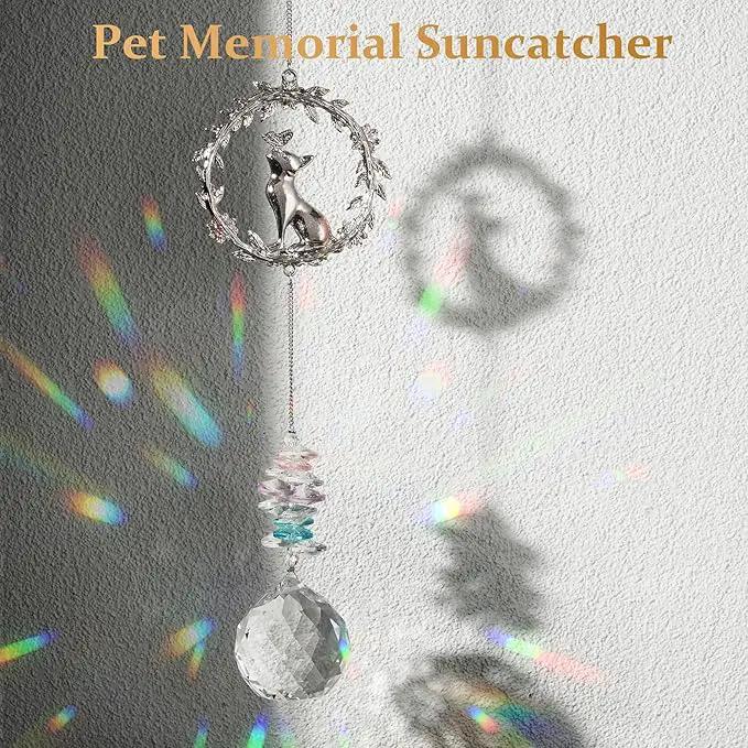 Cat Memorial Suncatcher - Lost of Cat Bereavement Gift Idea, Cat Loss Sympathy Gifts, Pet Memorial Gifts, Thoughtful Cats Remembrance Sun Catcher, Passing Away Remembrance Memory Gift by GreenHaven Gardens