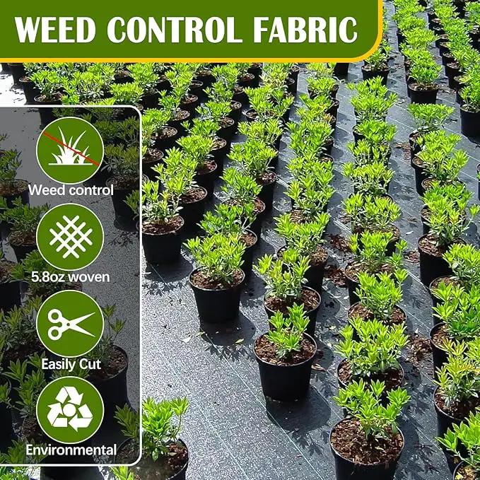 KAKO 4Ft x 100Ft Weed Barrier Fabric Heavy Duty Weed Barrier Landscape Fabric, Garden Fabric Weed Barrier, Ground Cover Weed Barrier Weed Cloth for Garden Fabric, Landscaping Fabric, Driveway Fabric by GreenHaven Gardens