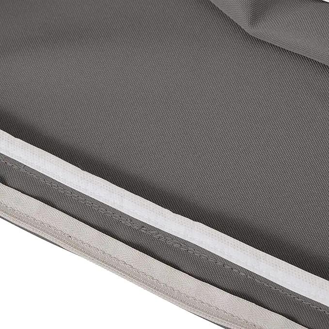 Classic Accessories Montlake Water-Resistant 19 x 20 x 4 Inch Patio Lounge Back Cushion, Light Charcoal Grey, Outdoor Loveseat Cushions by GreenHaven Gardens