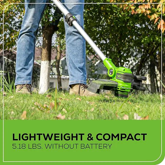 Greenworks 40V Cordless 2-in-1 Trimmer Edger (Gen 2) - 13" Lawn Weed Wacker for Fence & Sidewalk , Lightweight Gas Trimmer Alternative with Auto Feed Spool , 2.0Ah Battery & Charger (40-Min Runtime) by GreenHaven Gardens