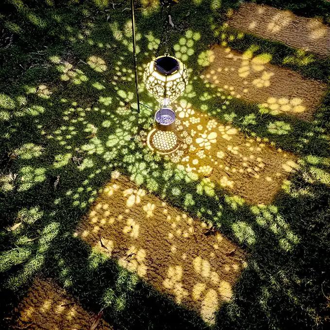 Bee Decor Hot Air Balloon Solar Lantern – Outdoor Decorative Hanging Light for Garden Yard Patio Porch Lawn and Pathway – Unique Housewarming, Birthday Gift for Women Mom Grandma by GreenHaven Gardens