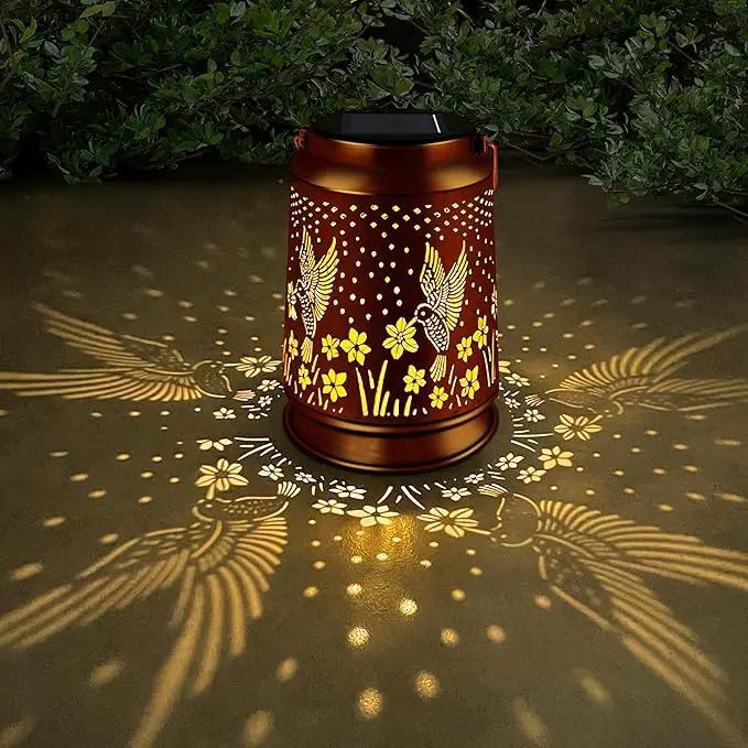 KY&BOSAM Solar Lanterns Outdoor Waterproof Hummingbird Garden Decor Birthday Gifts for Women Mom Grandma Hanging Solar Lights Outdoor Metal LED Lantern Outside for Yard Patio Backyard Porch Pathway by GreenHaven Gardens