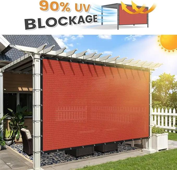 VICLLAX Shade Fabric Sun Shade Cloth with Every 2 FT Grommets for Patio Garden Pergola Cover Canopy 21x21 FT, Rust Red by GreenHaven Gardens