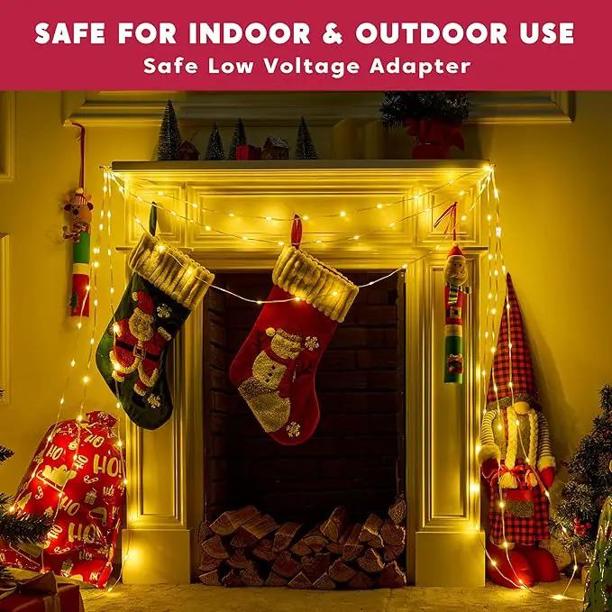 Joiedomi 600 LED Christmas Lights Outdoor,197 FT Warm White Christmas Tree Lights with 8 Modes Timer, PVC Clear Wire String Lights with Reel for Indoor Outdoor Holiday Xmas Eve Night Decorations by GreenHaven Gardens