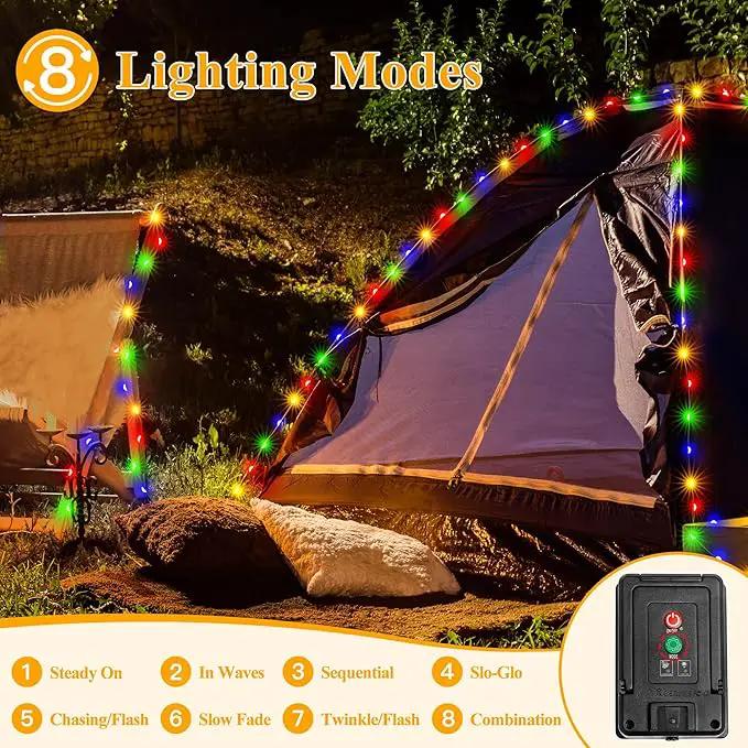 Ollny Solar String Lights Outdoor, 40FT 120LED Solar Fairy Lights, 8 Modes IP67 Waterproof Solar Light for Outside Yard Garden Patio Camping Wedding(Multicolor) by GreenHaven Gardens