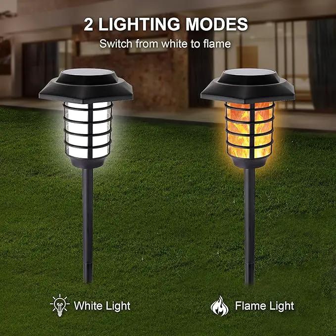2Pack Solar Flame Lights Outdoor Solar Torch Lights Flickering Flame Solar Powered Auto On/Off Waterproof Security Path Lights for Walkway Garden Yard by GreenHaven Gardens