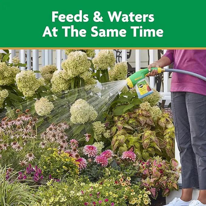 Miracle-Gro Garden Feeder with Water Soluble All Purpose Plant Food, Hose-end Feeder for Outdoor Plants, 1 lb. by GreenHaven Gardens