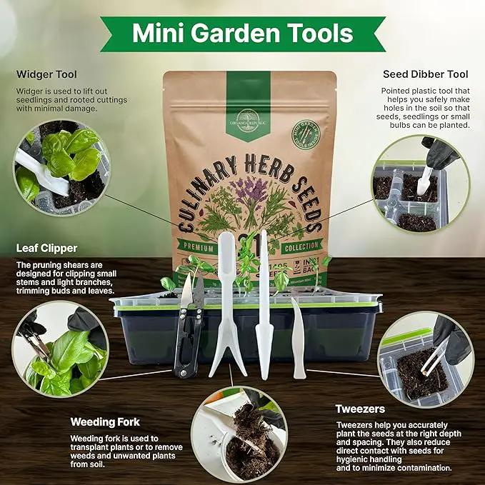 21 Culinary Herb Seeds Variety Pack - Heirloom, Non-GMO, Herb Seeds for Planting Outdoor and Indoor - Home Gardening. Over 11,400+ Seeds Including Rosemary, Thyme, Oregano, Mint, Basil, Parsley & More by GreenHaven Gardens