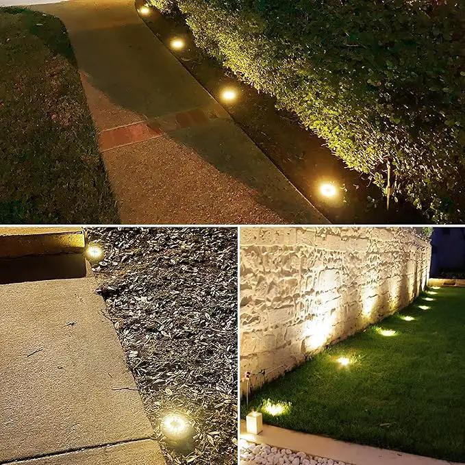 NFESOLAR Solar Ground Lights Outdoor 8 Pack, IP68 Waterproof Flat Solar Outdoor Lights Bright Solar Powered Landscape Lighting for Yard Garden Lawn Patio Driveway Pathway Decor (Warm White) by GreenHaven Gardens